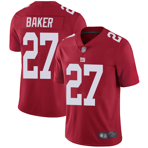 Men New York Giants #27 Deandre Baker Red Limited Red Inverted Legend Football NFL Jersey